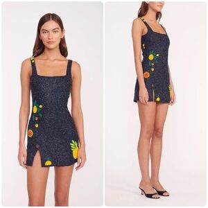 New Staud Le Sable Fruit Salad Beaded Dress